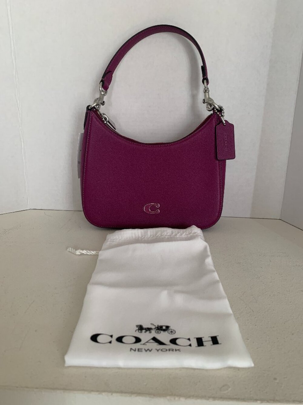 COACH Hobo Crossgrain Leather Crossbody, w dust bag, NWT